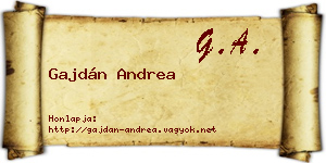 Gajdán Andrea névjegykártya